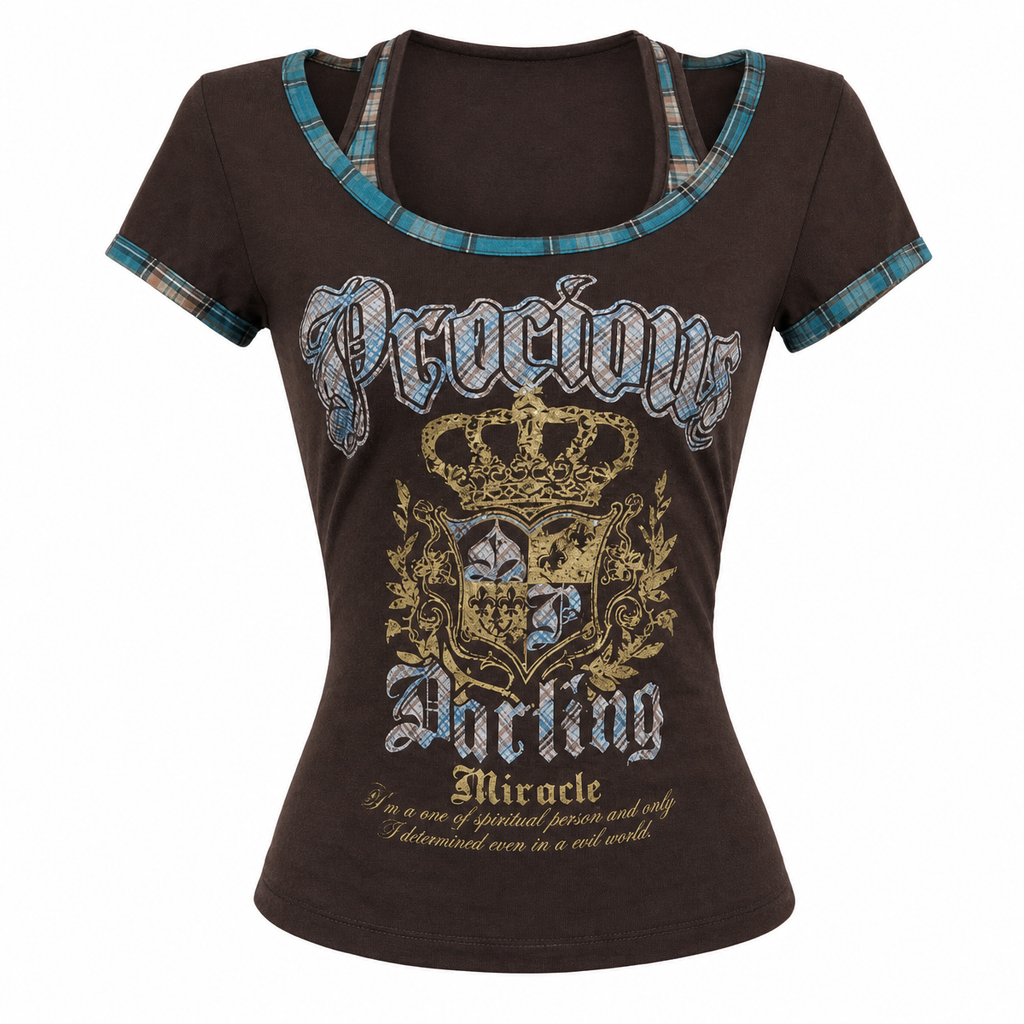 Women's Gothic Letter Graphic Short-Sleeve T-Shirt