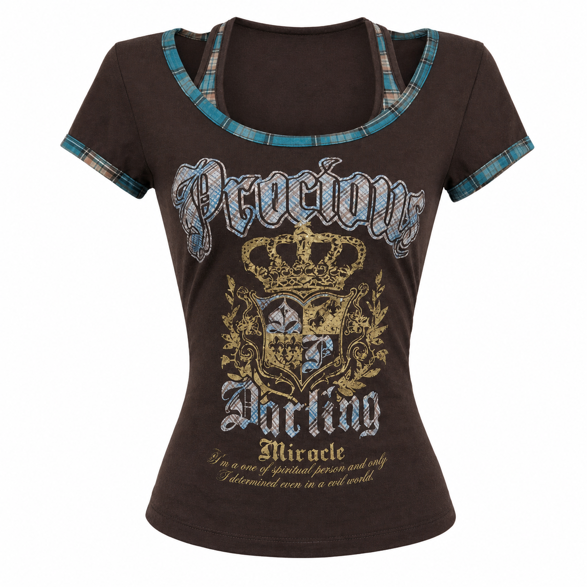 Women's Gothic Letter Graphic Short-Sleeve T-Shirt