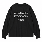 Grunge Black Long-Sleeve Graphic T-Shirt