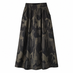 Grunge Camouflage A-Line High-Waisted Skirt
