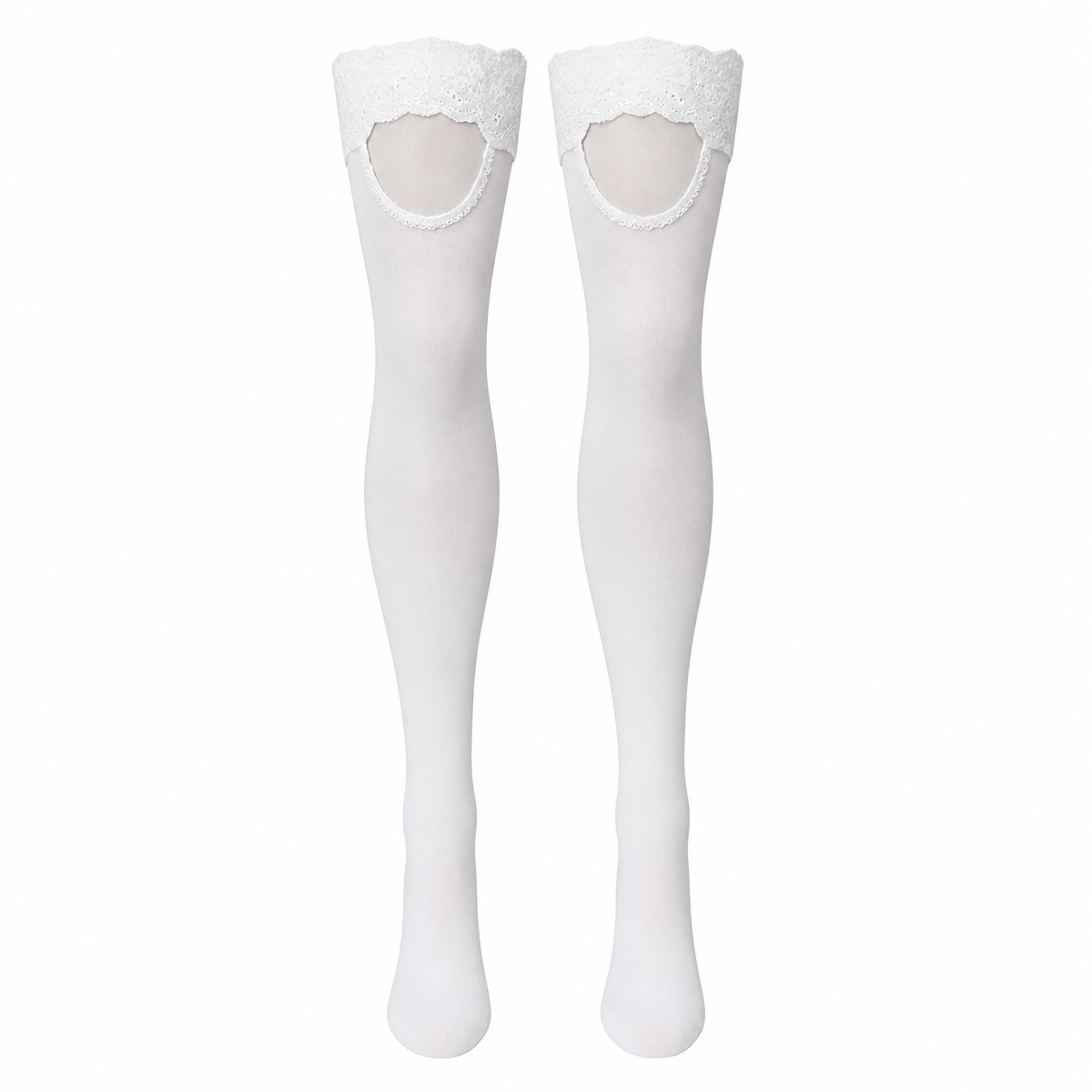 Grunge Suspender Thigh-High Stockings - One Size