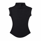 Grunge Sleeveless Turtleneck Top