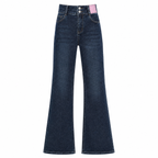 Grunge Women's High-Waisted Full-Length Jeans