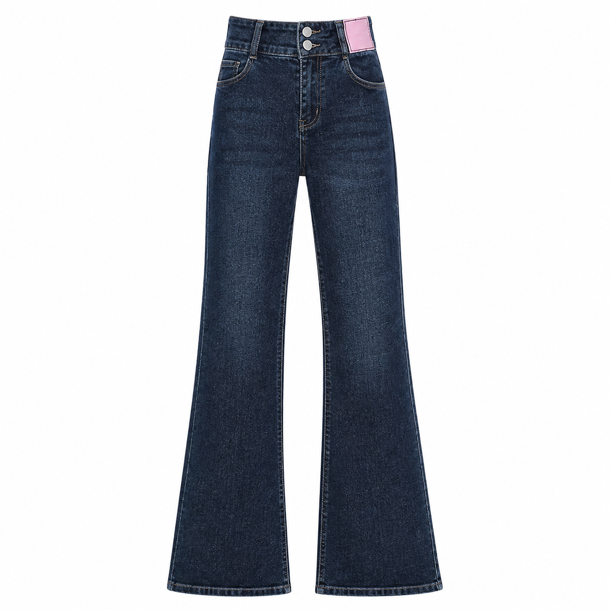 Grunge Women's High-Waisted Full-Length Jeans