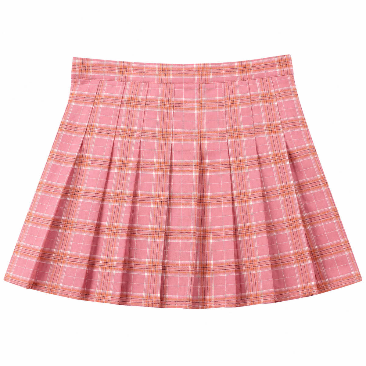 Grunge Plaid Pleated Mini Skirt