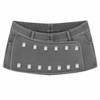 Grunge Studded Grey Shorts
